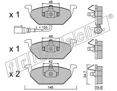 Комплект тормозных колодок, дисковый тормоз fri.tech. купить