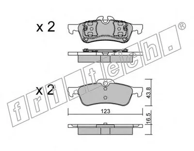 Комплект тормозных колодок, дисковый тормоз fri.tech. купить