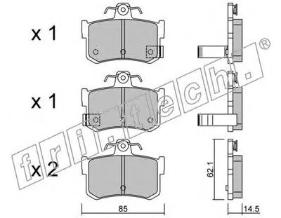 Комплект тормозных колодок, дисковый тормоз fri.tech. купить