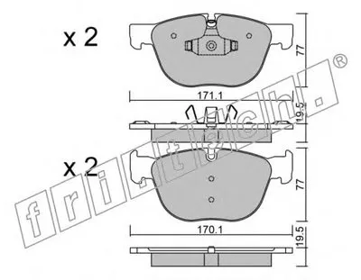 Комплект тормозных колодок, дисковый тормоз fri.tech. купить