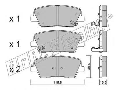 Комплект тормозных колодок, дисковый тормоз fri.tech. купить