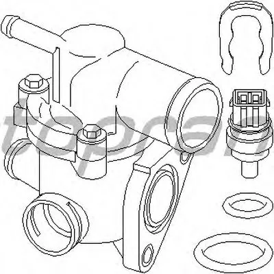Термостат, охлаждающая жидкость TOPRAN купить