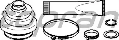 Комплект пылника, приводной вал TOPRAN купить