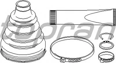 Комплект пылника, приводной вал TOPRAN купить