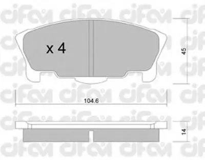 Комплект тормозных колодок, дисковый тормоз CIFAM купить