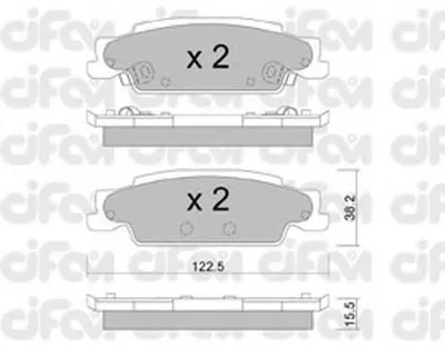 Комплект тормозных колодок, дисковый тормоз CIFAM купить