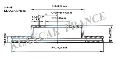 Тормозной диск KLAXCAR FRANCE купить