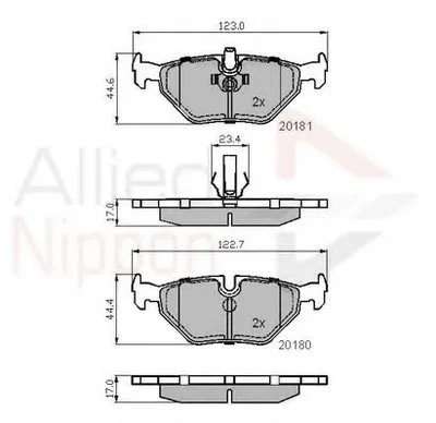 Комплект тормозных колодок, дисковый тормоз ANL Braking COMLINE купить