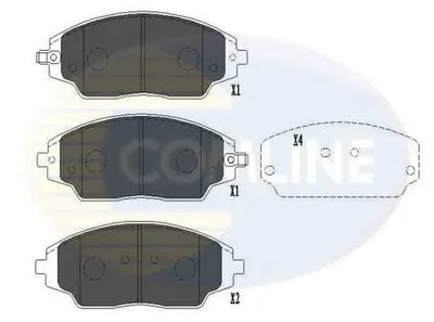 Комплект тормозных колодок, дисковый тормоз Comline COMLINE купить
