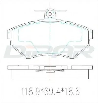 Комплект тормозных колодок, дисковый тормоз DITAS купить
