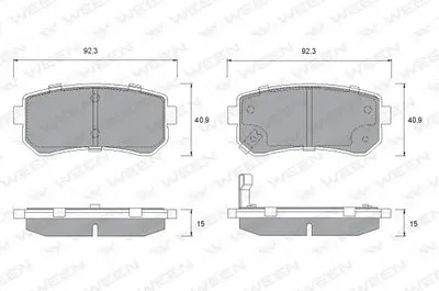 Комплект тормозных колодок, дисковый тормоз WEEN купить