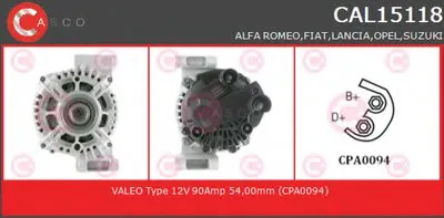 Генератор GENUINE SERIES CASCO купить