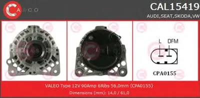 Генератор GENUINE SERIES CASCO купить