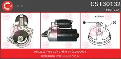 Стартер REMANUFACTURED SERIES CASCO купить