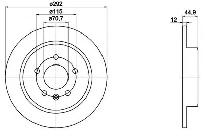 Тормозной диск PRO HELLA PAGID купить