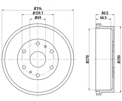 Тормозной барабан HELLA PAGID купить