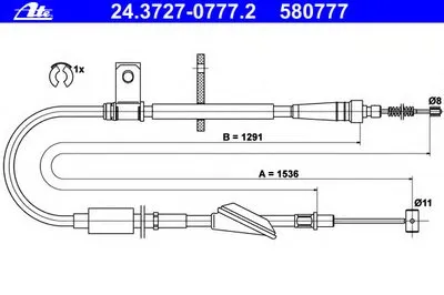 Трос, стояночная тормозная система ATE купить