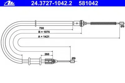 Трос, стояночная тормозная система ATE купить