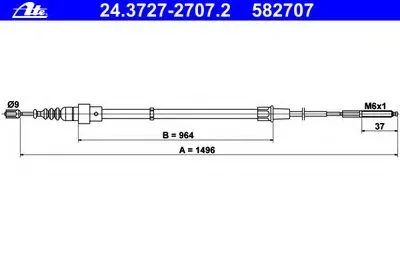 Трос, стояночная тормозная система ATE купить