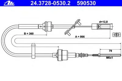 Тросик сцепления ATE купить