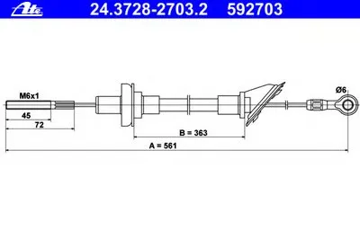 Тросик сцепления ATE купить
