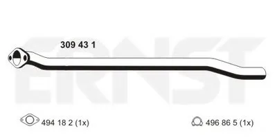 Труба выхлопного газа ERNST купить