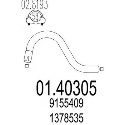 Труба выхлопного газа MTS купить
