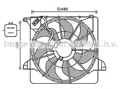 Вентилятор, охлаждение двигателя AVA QUALITY COOLING купить