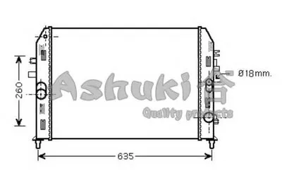 Радиатор, охлаждение двигателя ASHUKI купить