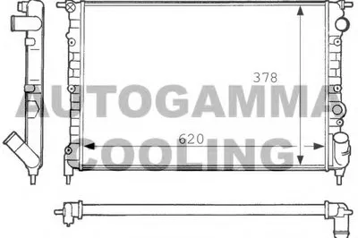 Радиатор, охлаждение двигателя AUTOGAMMA купить