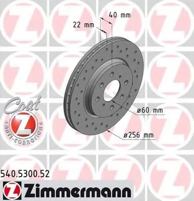 Тормозной диск SPORT BRAKE DISC COAT Z ZIMMERMANN купить
