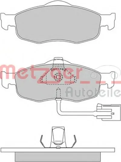 Комплект тормозных колодок, дисковый тормоз METZGER купить