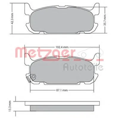 Комплект тормозных колодок, дисковый тормоз METZGER купить