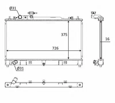 Радиатор, охлаждение двигателя NRF купить