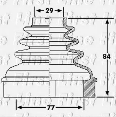 Пыльник, приводной вал FIRST LINE купить
