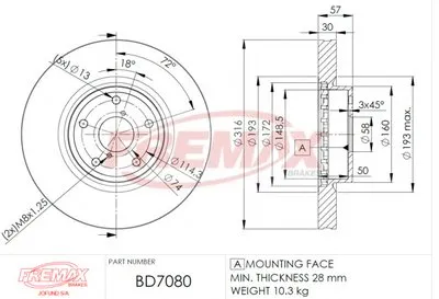 Тормозной диск Premium Black Carbon + FREMAX купить