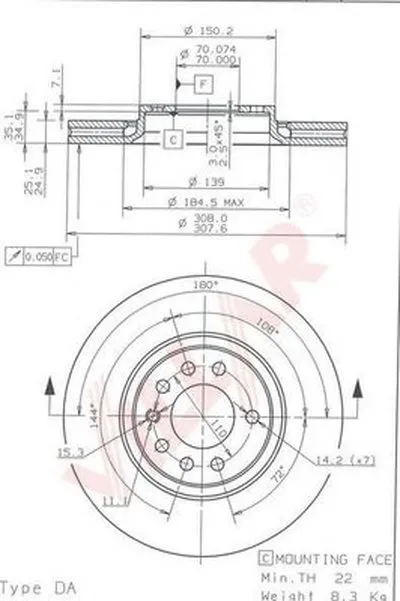 Тормозной диск COATED DISC LINE VILLAR купить