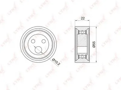 Натяжной ролик, ремень ГРМ LYNXauto купить