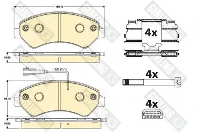 Комплект тормозных колодок, дисковый тормоз GIRLING купить