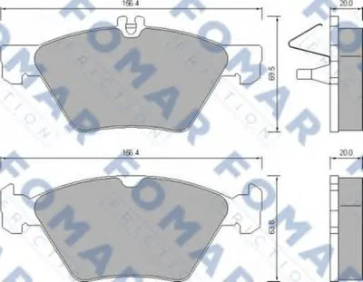 Комплект тормозных колодок, дисковый тормоз FOMAR Friction купить
