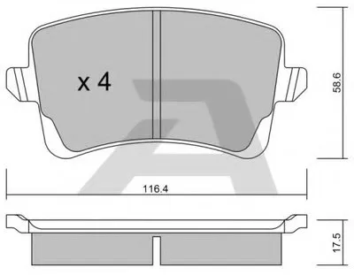 Комплект тормозных колодок, дисковый тормоз AISIN купить