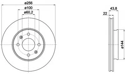 Тормозной диск PRO HELLA купить