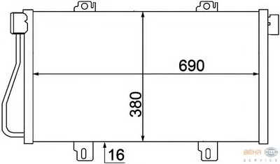 Конденсатор, кондиционер BEHR HELLA SERVICE HELLA купить