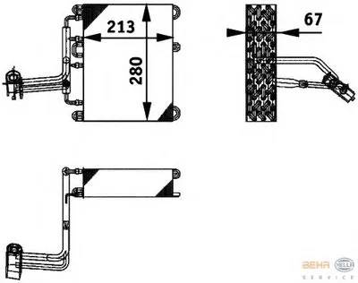 Испаритель, кондиционер BEHR HELLA SERVICE HELLA купить
