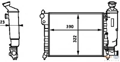 Радиатор, охлаждение двигателя BEHR HELLA SERVICE HELLA купить