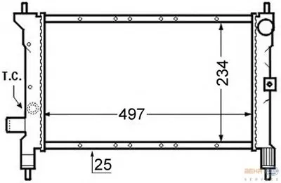 Радиатор, охлаждение двигателя BEHR HELLA SERVICE HELLA купить
