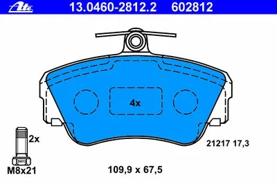 Комплект тормозных колодок, дисковый тормоз ATE купить