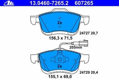 Комплект тормозных колодок, дисковый тормоз ATE купить