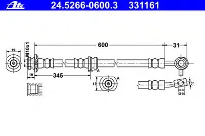 Тормозной шланг ATE купить