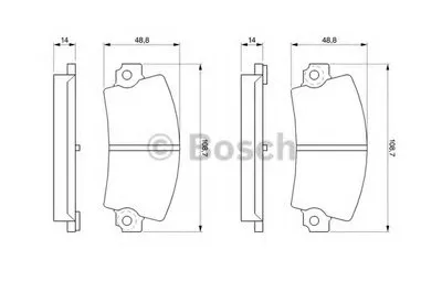Комплект тормозных колодок, дисковый тормоз BOSCH купить
